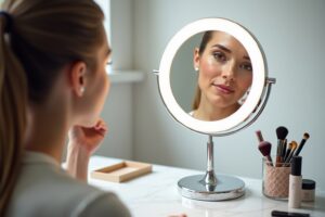 LED Standspiegel für perfektes Licht