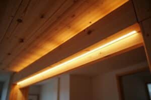 Holzbalken mit LED Beleuchtung selber machen